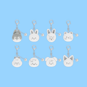 [PRE-ORDER] STRAY KIDS DOMINATE CELEBRATE MD - [SKZOO FACE KEYRING SILVER Ver.] - EVE PINK K-POP