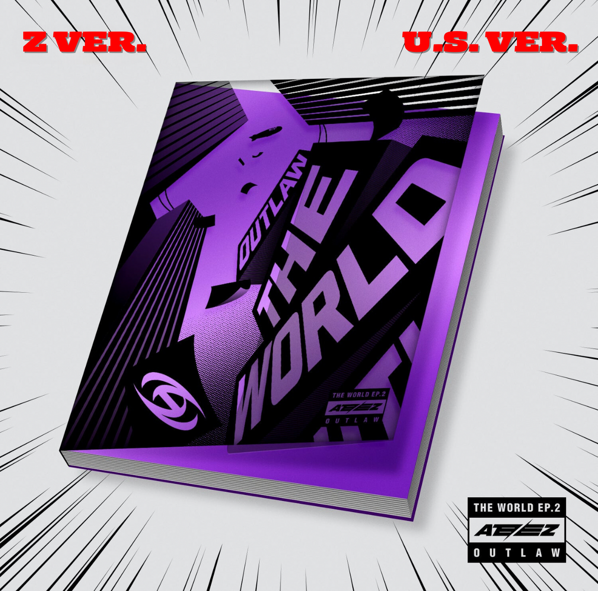 U.S. VER.) ATEEZ ALBUM - [THE WORLD EP.2 : OUTLAW] (PHOTOBOOK VER. +
