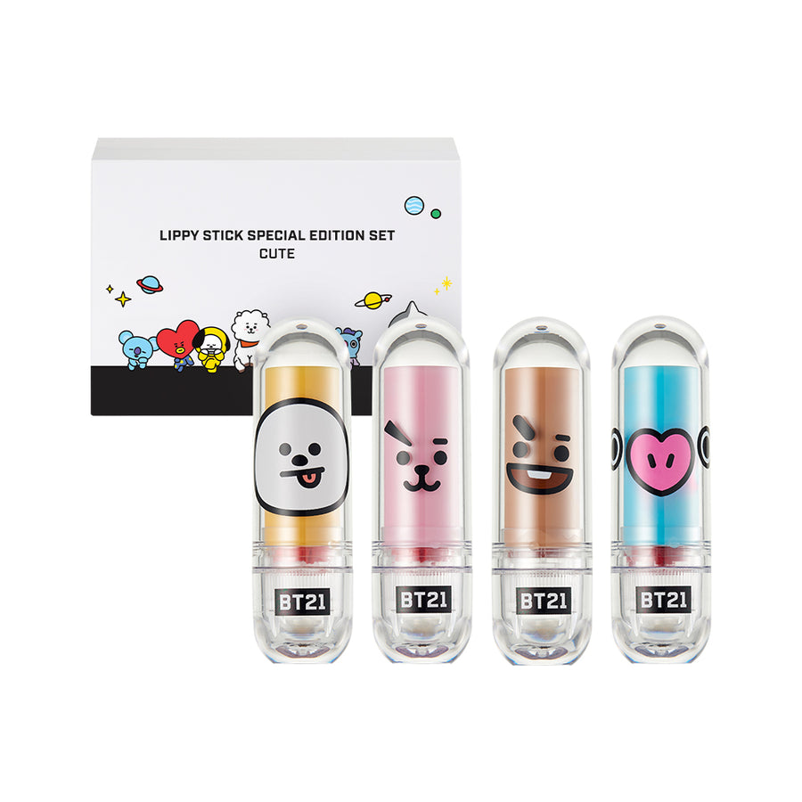 BT21 X VT - LIPPY STICK SPECIAL EDITION SET [CUTE] - Eve Pink K-POP