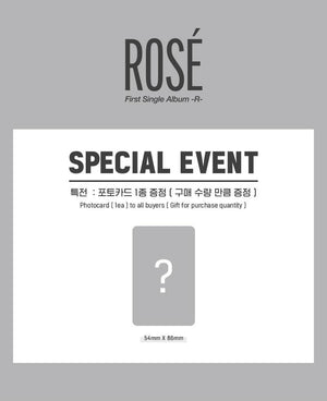 Rosé (로제) 1ST SINGLE ALBUM -R- (KiT ALBUM) (+ HOLOGRAM PHOTOCARD)