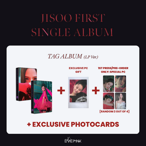 JISOO (BLACKPINK) 1ST SINGLE ALBUM - [ME] YG TAG ALBUM (LP Ver. + EXCLUSIVE PHOTOCARDS)