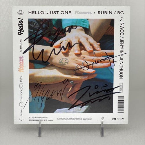 [AUTOGRAPHED CD] 1TEAM (원팀) 1ST MINI ALBUM - [HELLO!]