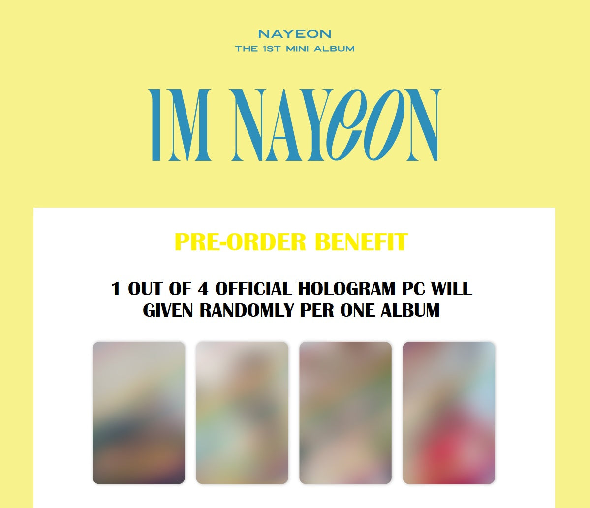 TWICE NAYEON 1ST MINI ALBUM IM NAYEON – Kpop USA