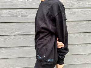 BTS x LOTTE POP-UP - BLACK SWEATSHIRT [HAND WRITTEN LOGO] – EVE